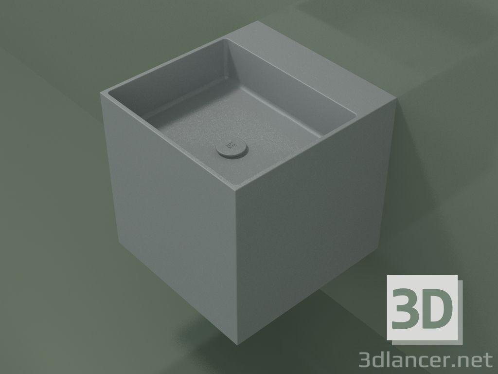 Modelo 3d Lavatório suspenso (02UN23302, cinza prateado C35, L 48, P 50, H 48 cm) - preview