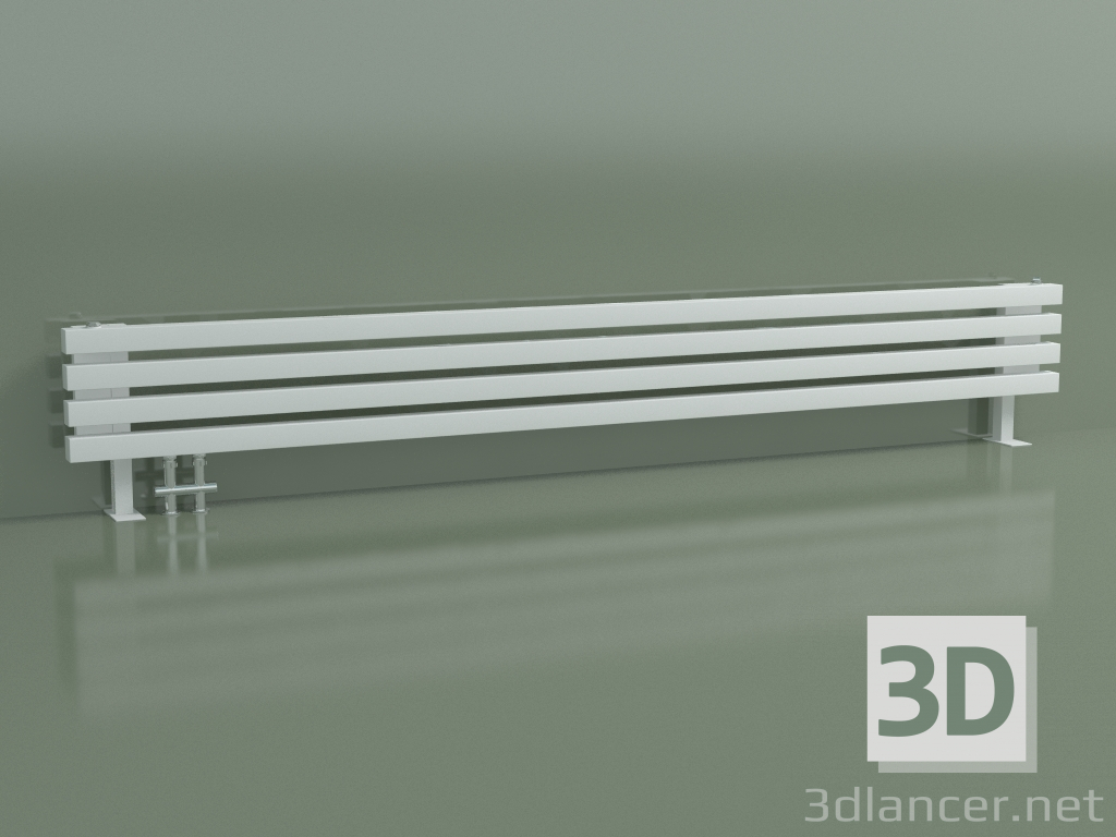 modèle 3D Radiateur horizontal RETTA (4 sections 2000 mm 40x40, blanc mat) - preview