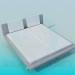 3d model Bed with stand and a soft headrest - preview