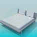 3d model Bed with stand and a soft headrest - preview