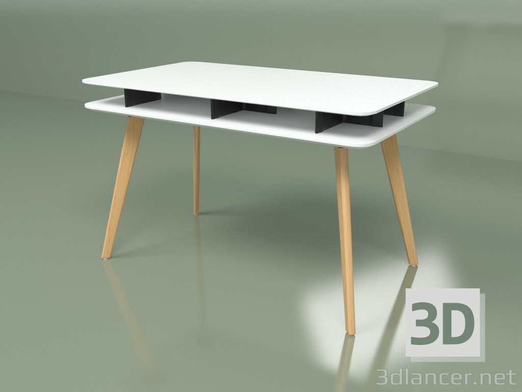 modello 3D Scrivania Stretto - anteprima