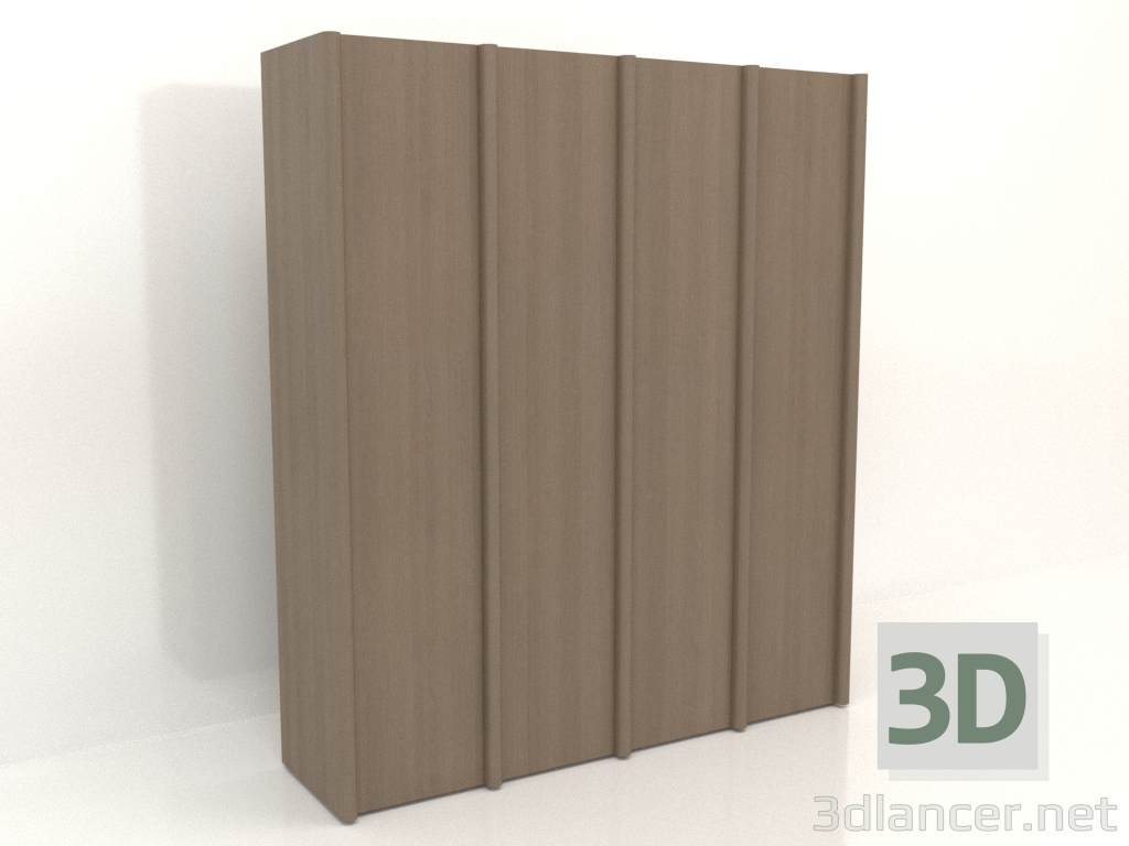 modello 3D Armadio MW 05 legno (2465x667x2818, grigio legno) - anteprima