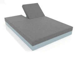 Cama com encosto 140 (azul cinza)