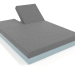 3d model Cama con respaldo 140 (Gris azul) - vista previa