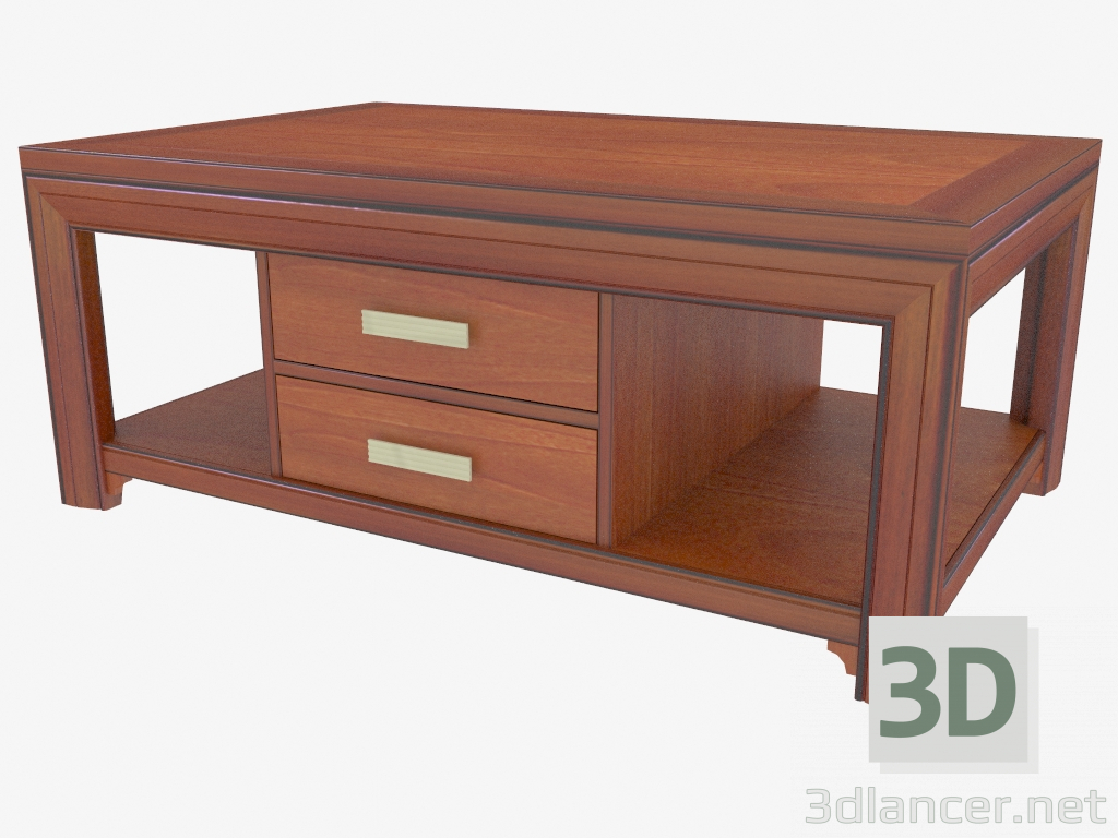 Modelo 3d mesa de café com duas gavetas LG216 - preview