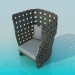 3D Modell Sessel mit Kissen - Vorschau