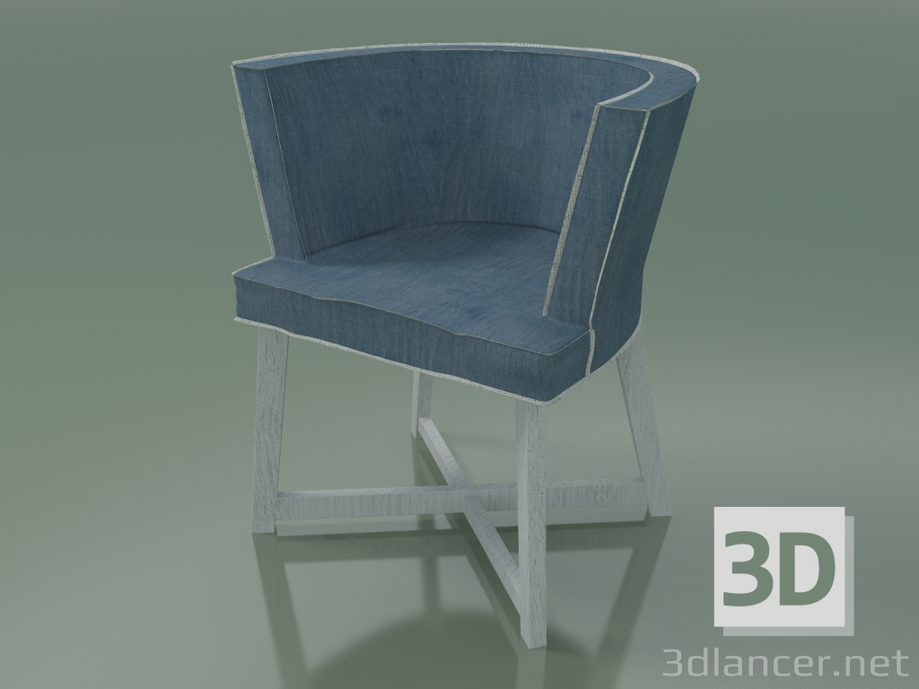 3D Modell Sessel halbkreisförmig (26, weiß) - Vorschau