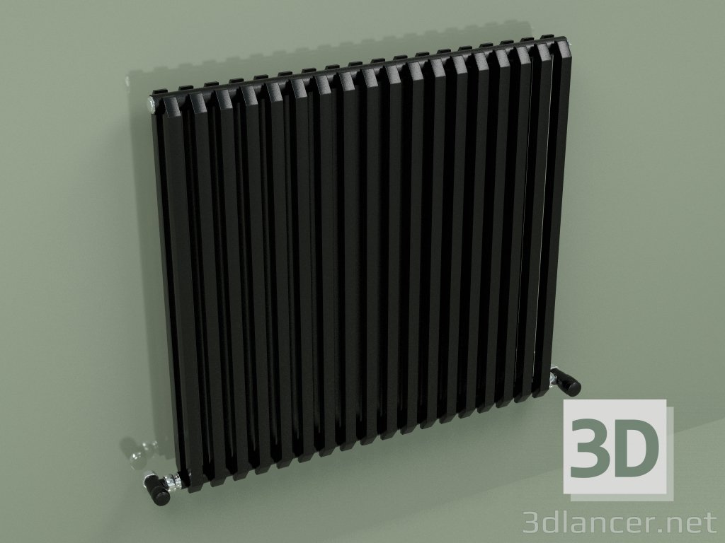 modèle 3D Radiateur SAX 2 (H 680 18 EL, Noir - RAL 9005) - preview