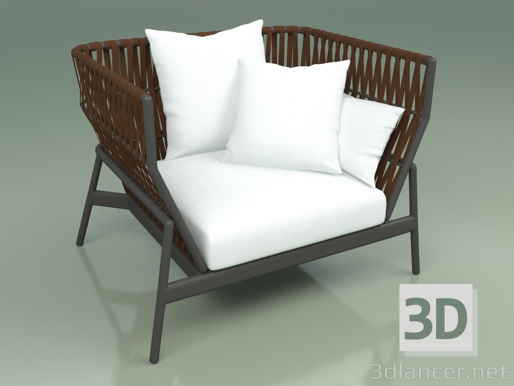 3d model Sofá 101 (cinturón marrón) - vista previa