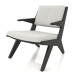 3d model Lounge chair with a wooden frame (black oak) - preview