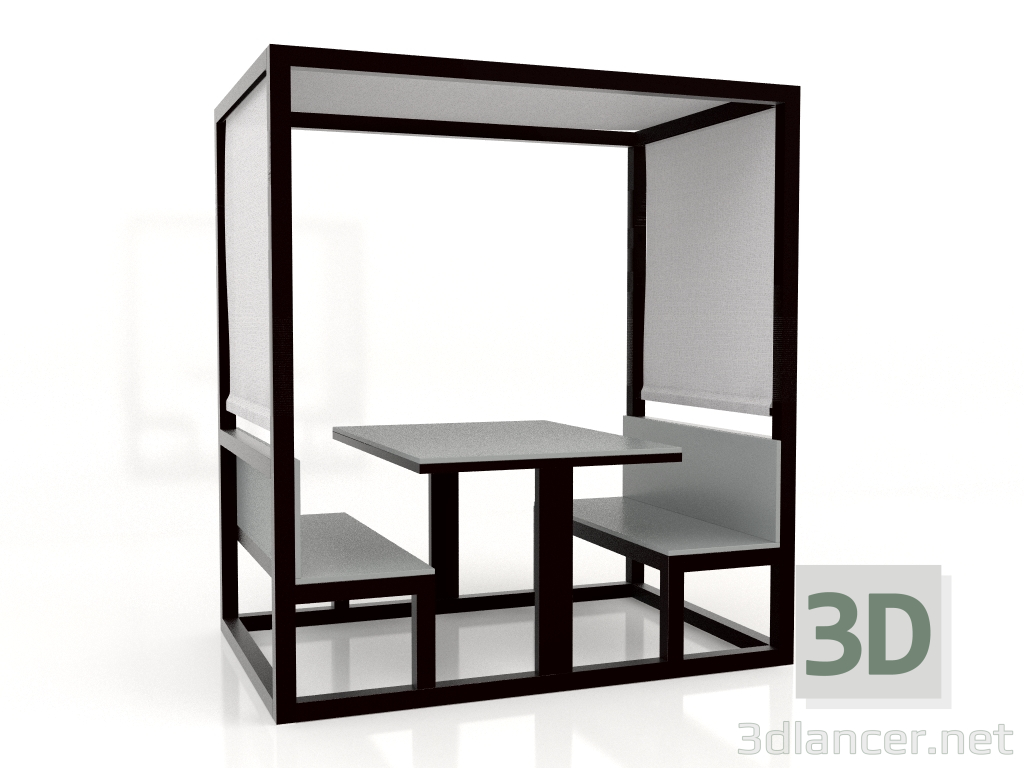 modello 3D Cabina da pranzo (Nero) - anteprima