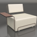 3d model Sillón con reposabrazos izquierdo (Bronce) - vista previa