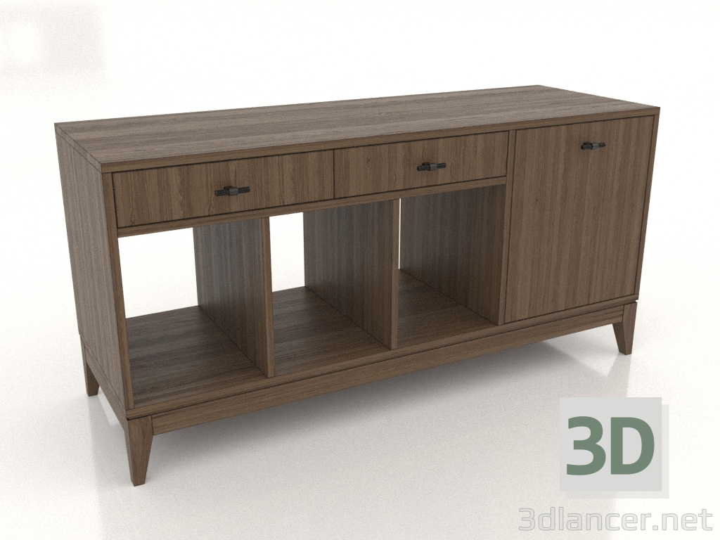 Modelo 3d Suporte para mesa giratória universal de 1300 mm (nogueira cinza clara) - preview