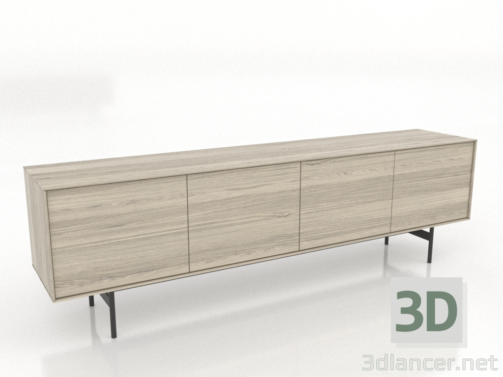 3d model TV stand LARGE 2000 mm (lightened oak) - preview 3d model TV stand LARGE 2000 mm (lightened oak) - preview