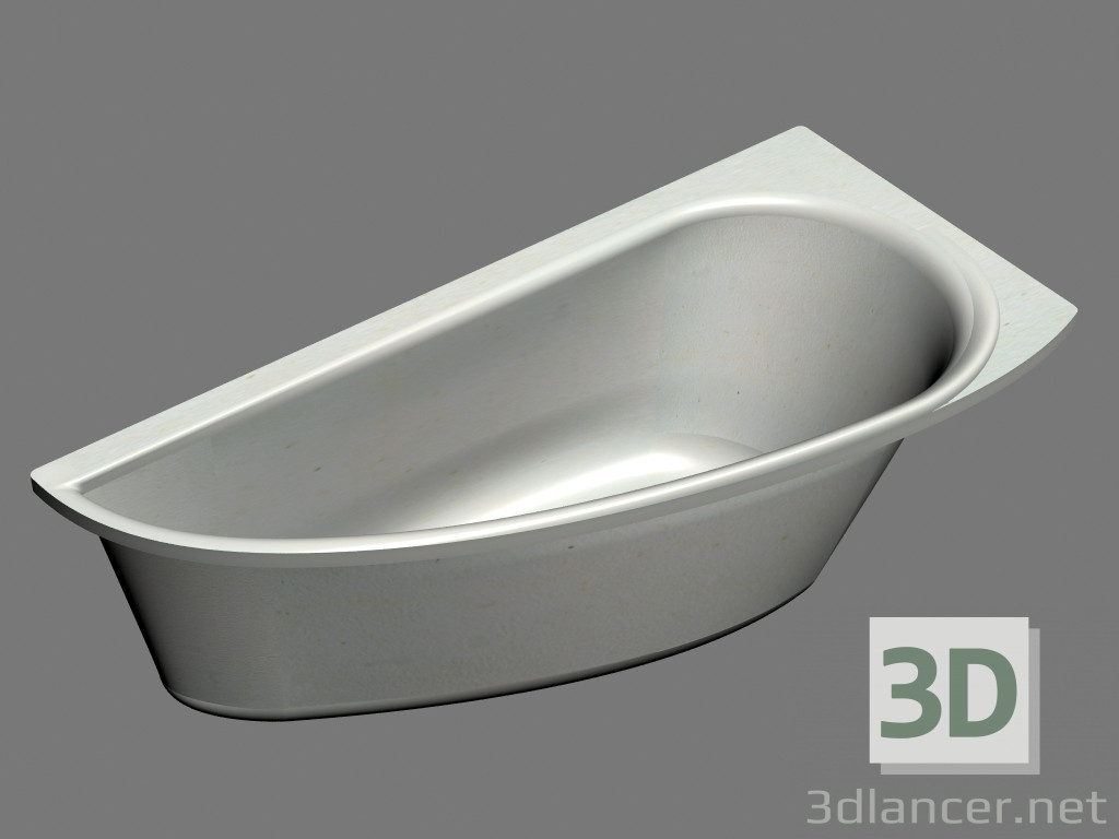 3d model Asymmetric bath Avocado 160 R - preview