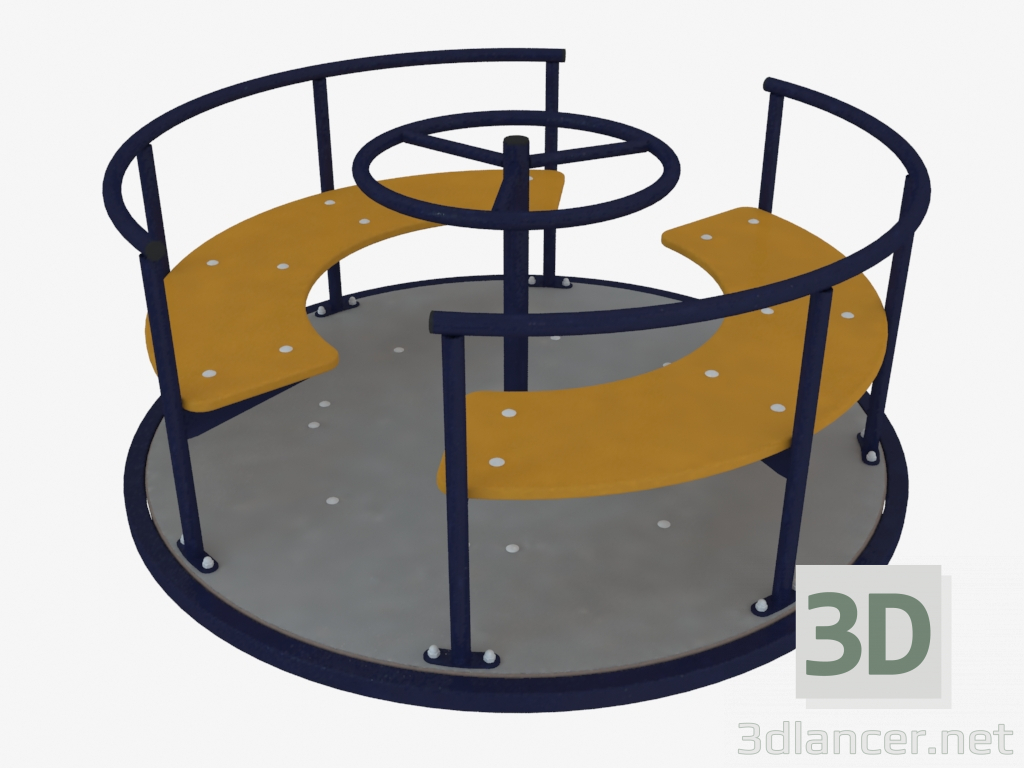 3d model Children's playground carousel (6508) - preview