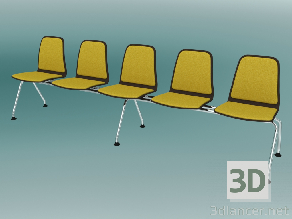 modèle 3D Banquette cinq places (K31L5) - preview