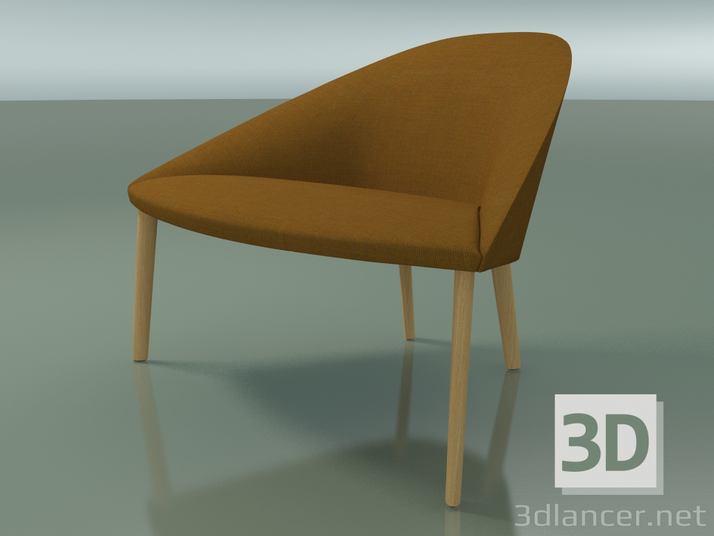 3d model Armchair 4304 (M-96 cm, 4 wooden legs, natural oak) - preview