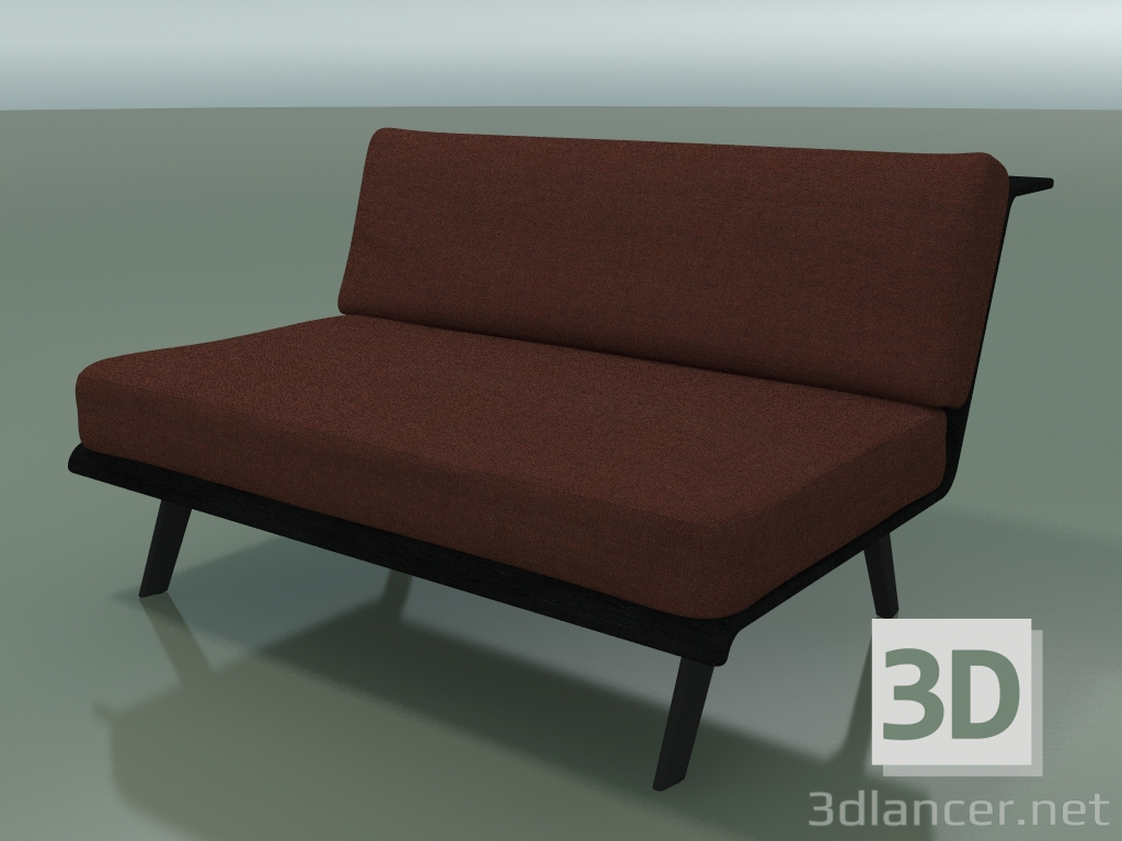 3d model Módulo central Lounge 4401 (L 120 cm, negro) - vista previa