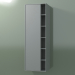 3d model Armario de pared con 1 puerta izquierda (8CUCEDS01, Silver Grey C35, L 48, P 36, H 144 cm) - vista previa