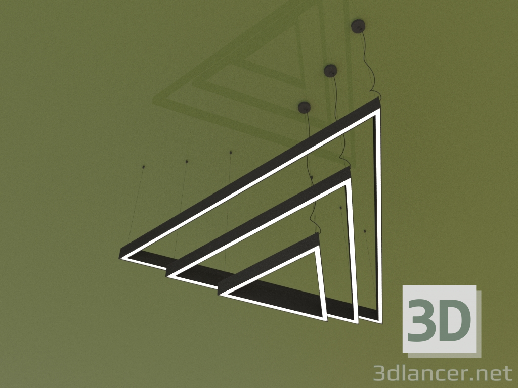 3D Modell Leuchte TRIANGOLO TRIO (1500 mm) - Vorschau