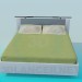 3d model Cama Doble (matrimonio) - vista previa