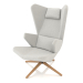 3d model A lounge chair with a wooden base - preview