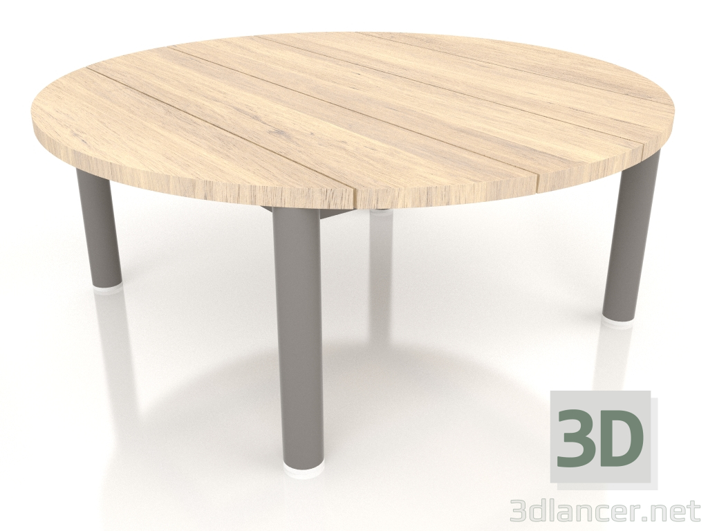 modèle 3D Table basse D 90 (Gris quartz, bois Iroko) - preview