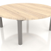 modèle 3D Table basse D 90 (Gris quartz, bois Iroko) - preview