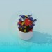 Modelo 3d Vaso de flores com flores - preview