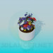 Modelo 3d Vaso de flores com flores - preview