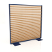 3d model Mampara de madera artificial y aluminio 150x150 (Roble dorado, Azul noche) - vista previa