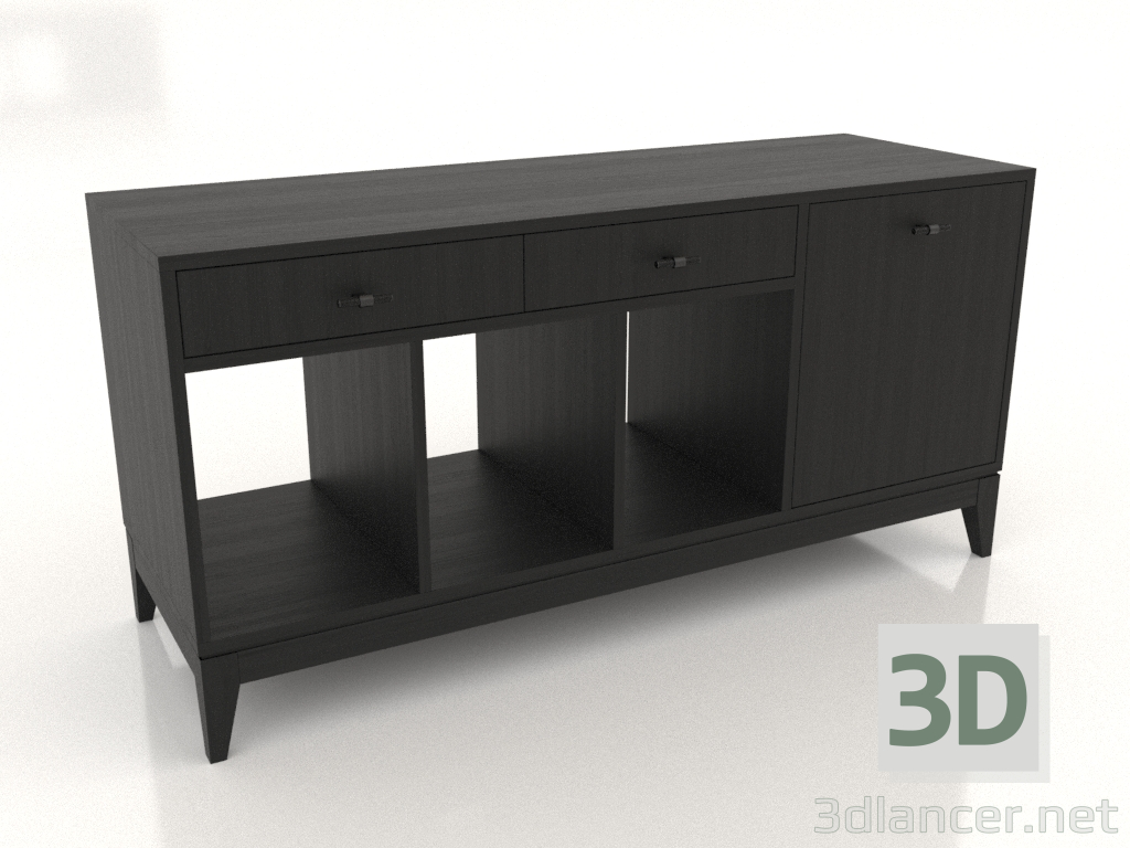 3d model Universal turntable stand 1300 mm (black RAL 9005) - preview