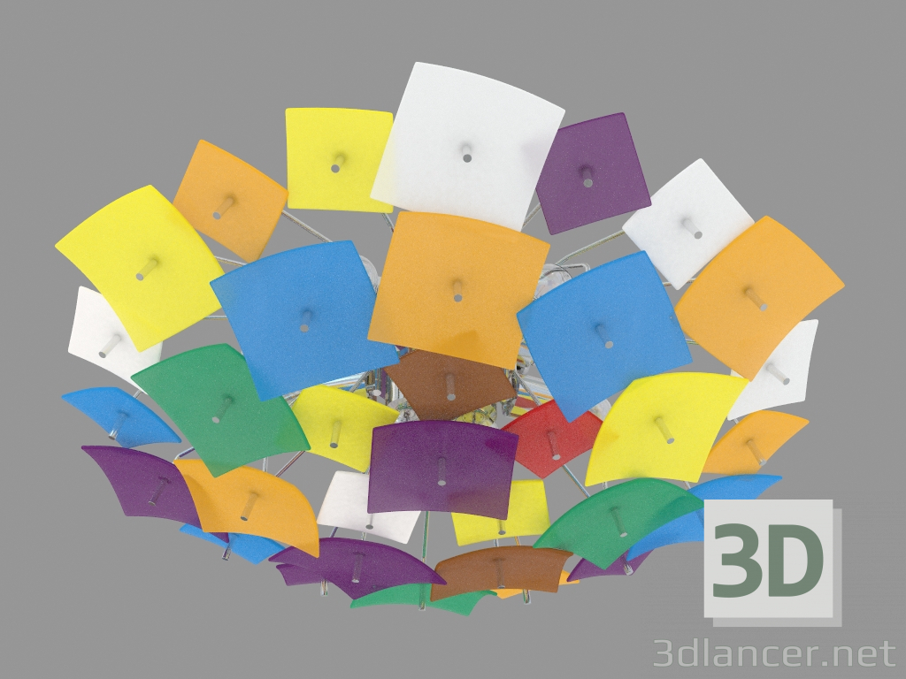 3d model De la lámpara (7color C110234) - vista previa