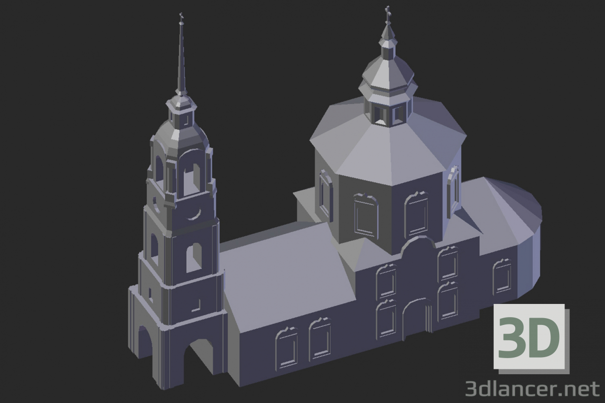 3d model Suzdal. Iglesia de Borisoglebskaya - vista previa