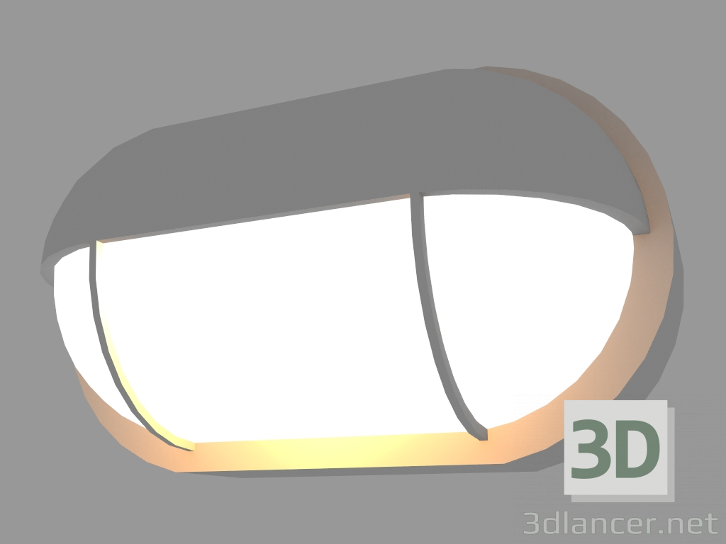 3d модель Світильник настінний PLAFONIERE OVAL WITH VISOR HORIZONTAL (S25) – превью