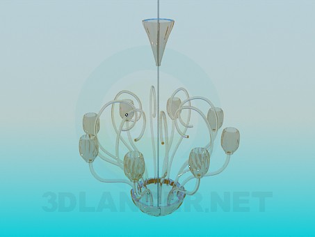 Modelo 3d Candelabro de vidro - preview