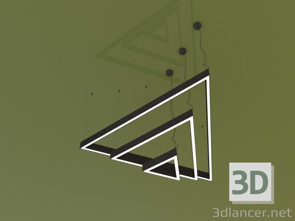 3d model Luminaire TRIANGOLO TRIO (1300 mm) - preview