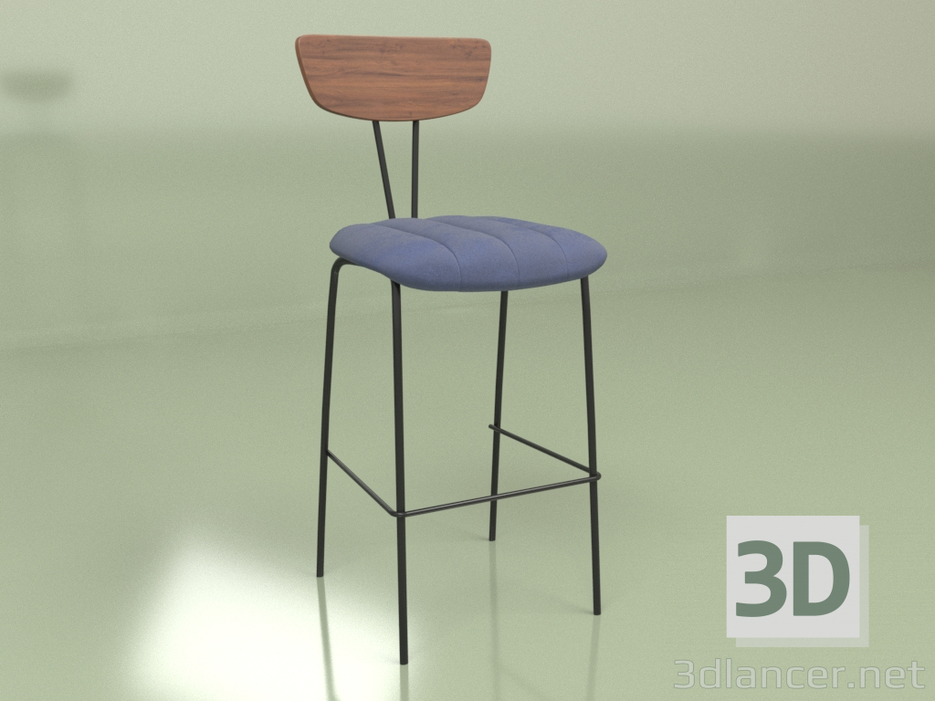 3d model Taburete de bar Apel (azul) - vista previa