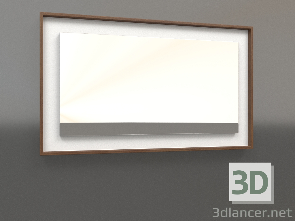 Modelo 3d Espelho ZL 18 (750x450, branco, madeira marrom claro) - preview