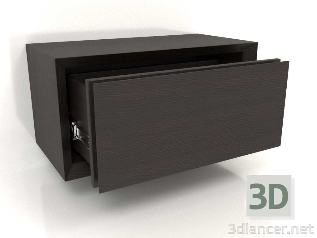 3D Modell Schrank TM 011 (offen) (400x200x200, Holzbraun dunkel) - Vorschau