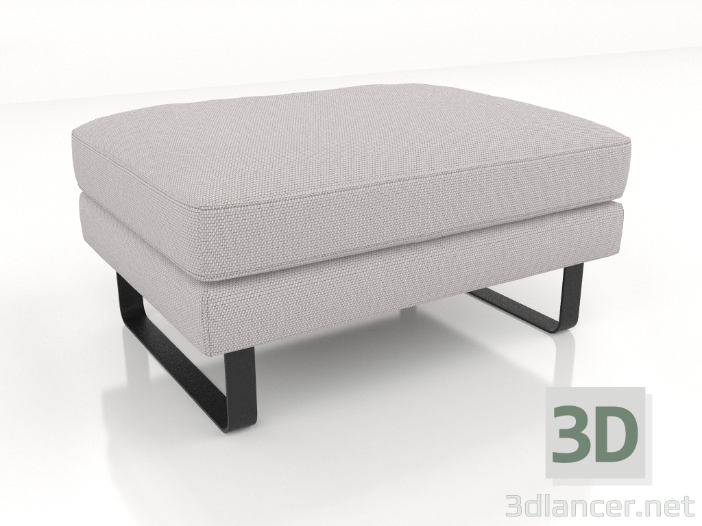 3d model Pouf (metal legs, fabric) - preview