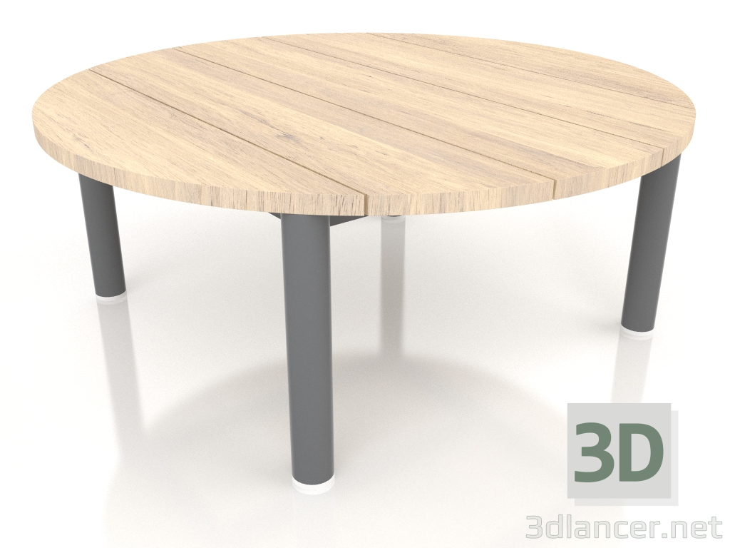 3d model Coffee table D 90 (Anthracite, Iroko wood) - preview