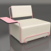 3d model Lounge chair with left armrest (Pink) - preview