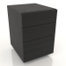 3d model Pedestal de escritorio de 400 mm (negro RAL 9005) - vista previa