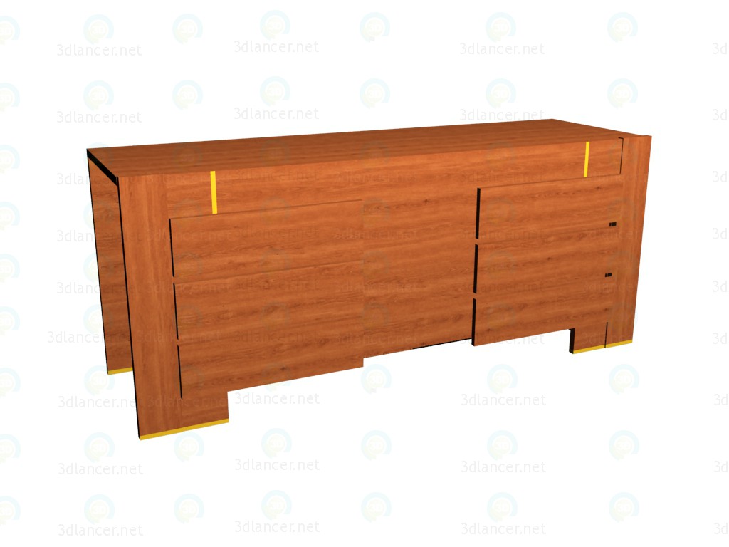 3d model Cajonera bajo - vista previa