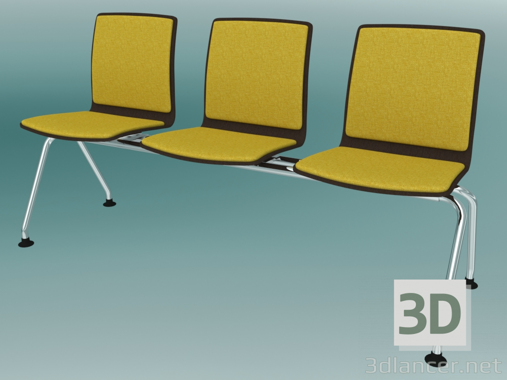 3d model Banco triple (K32L3) - vista previa