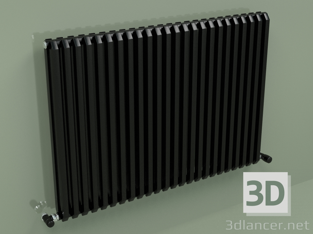 3d model Radiator SAX 2 (H 680 24 EL, Black - RAL 9005) - preview