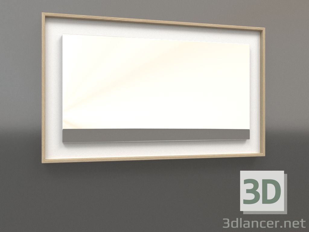 3d model Espejo ZL 18 (750x450, blanco, blanco madera) - vista previa