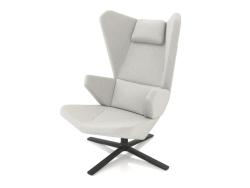 Poltroncina relax con base in metallo